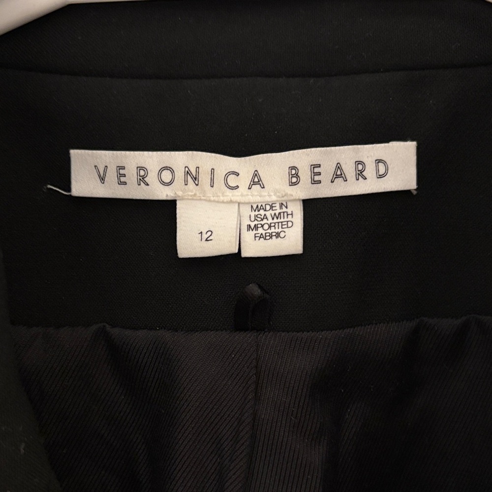 Veronica Beard Miller Dickey Black Blazer with Gold Accents - Picture 2 of 4